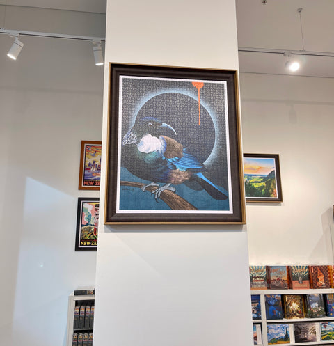 Midnight Tui and Harakeke - 2000 Piece Jigsaw Puzzle