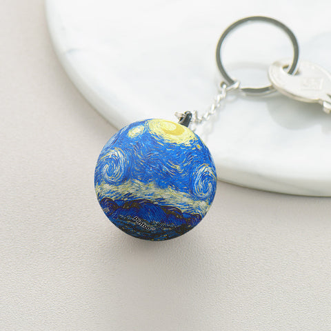 Pintoo A3081 The Starry Night, June 1889 - Puzzle Keychain Jigsaw Puzzle by Vincent van Gogh