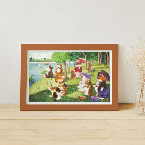 Pintoo H3183 A Sunday Afternoon on the Island of Cat - 1000 Piece Jigsaw Puzzle by Nyangsongi
