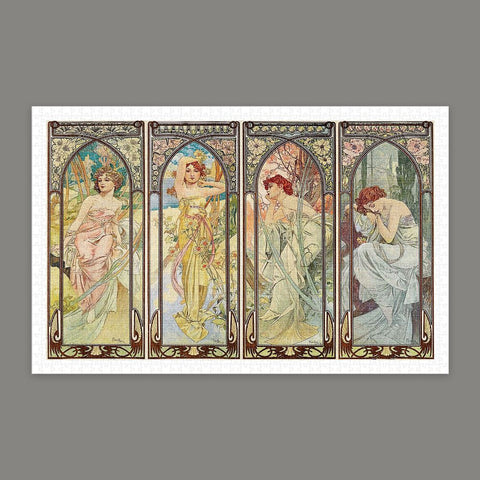 Pintoo H3641 The Times of the Day by Alphonse Mucha - 1000 Piece Jigsaw Puzzle
