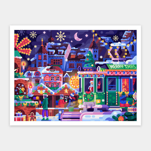 Pintoo H3646 Christmas Fair in Old Town - 1200 Piece Jigsaw Puzzle