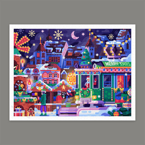 Pintoo H3646 Christmas Fair in Old Town - 1200 Piece Jigsaw Puzzle