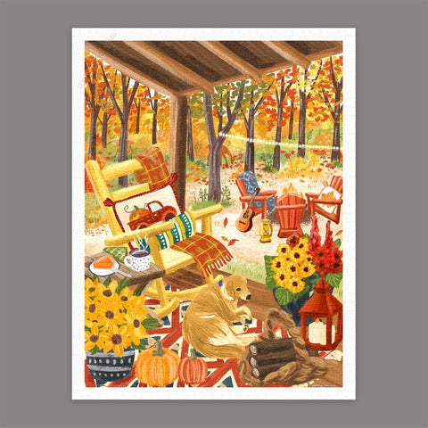 Pintoo H3650 Fall Porch - 1200 Piece Jigsaw Puzzle by Olivia Gibbs