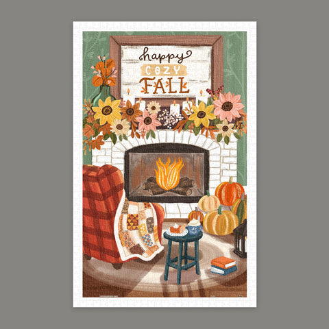 Pintoo H3651 Cozy Autumn Fireplace by Olivia Gibbs - 1000 Piece Jigsaw Puzzle