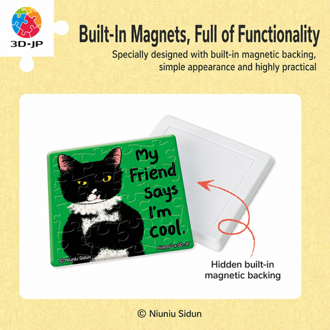 3D-JP D1633 The Cat's Way - Puzzle Magnet Combo (set of six) - view 2