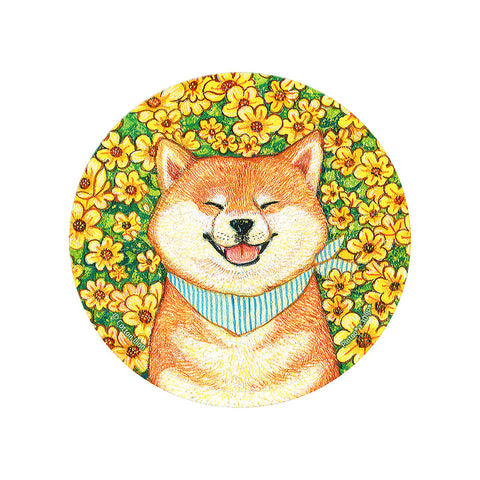 Pintoo PA1003 Smile Shiba - Puzzle Mirror Jigsaw Puzzle by Cotton Lion