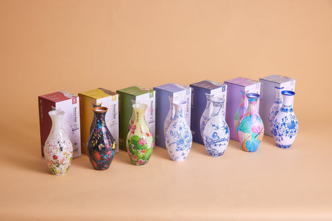 Flowers and Birds - 3D Puzzle Vase Jigsaw Puzzle