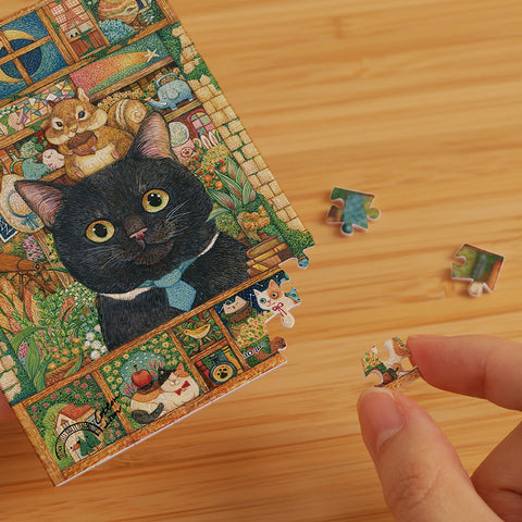 Pintoo Q1173 Cat's Plant Shop - 80 Piece XS Jigsaw Puzzle by Cotton Lion