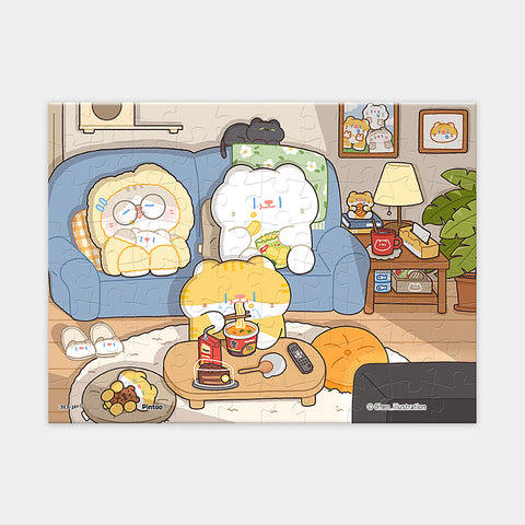 Pintoo Q1316 Late Night Snack Time - 80 Piece XS Jigsaw Puzzle by Chen Chen