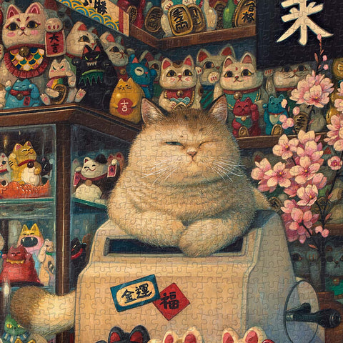Pintoo U1033 Lucky Cat Shop - 1008 Piece Jigsaw Puzzle by Phoenix Chan