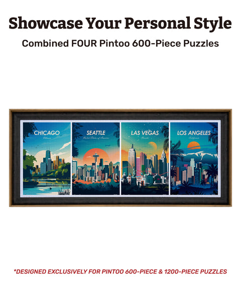 2400P Chestnut Professional Jigsaw Puzzle Frame