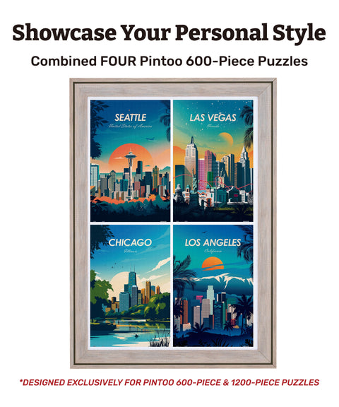 Pintoo W1182 Zephyr Professional Jigsaw Puzzle Frame (Vertically Combined 2400pcs) - view 4