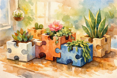 10 Puzzle Planter Examples for Creative Homes