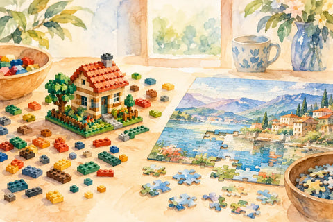 Mini Bricks vs Jigsaw Puzzles for Creative Time