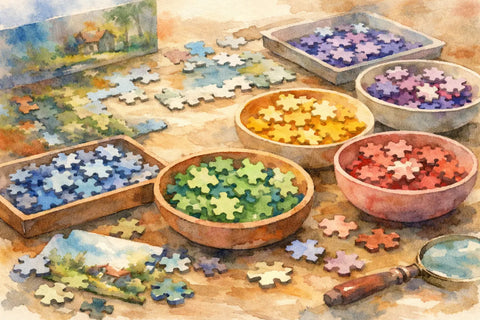 How to Sort Jigsaw Pieces Efficiently at Home