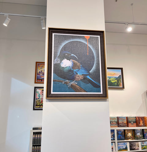 Midnight Tui and Harakeke - 2000 Piece Jigsaw Puzzle