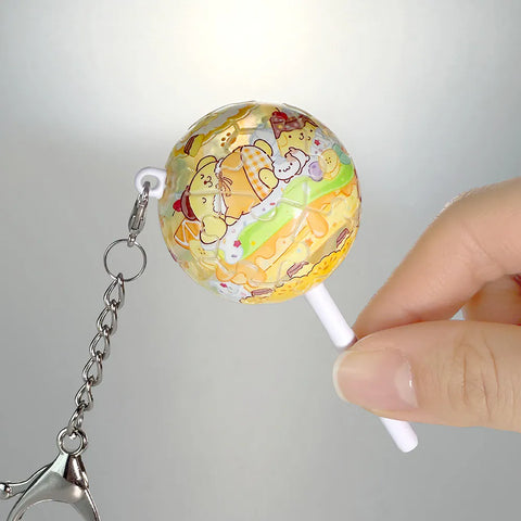 Pintoo - Pompompurin Series - Pudding Flavor - Lollipop Puzzle Keychain [A4009]