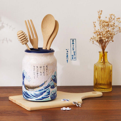 PieceRelax - The Great Wave of Kanagawa - Large Puzzle Jar 128 Pieces [BA1023] - Hokusai