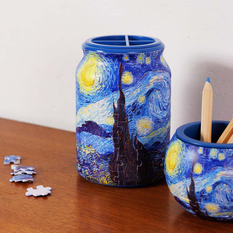 PieceRelax - The Starry Night - Large Puzzle Jar 128 Pieces [BA1024] - Vincent Van Gogh