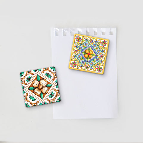 Pintoo D1602 Vintage Flora Tile - 6 x 16pcs Jigsaw Puzzle Magnets