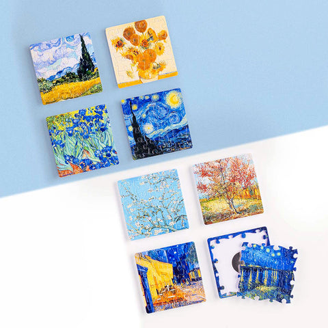 Pintoo D1647 Van Gogh's Palette - 8 x 16pcs Jigsaw Puzzle Magnets by Vincent van Gogh