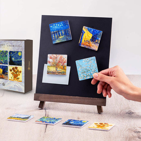 Pintoo D1647 Van Gogh's Palette - 8 x 16pcs Jigsaw Puzzle Magnets by Vincent van Gogh