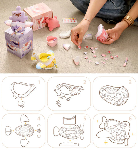 Pintoo - Cloud - Puzzle Propeller Airplane [EA1001]