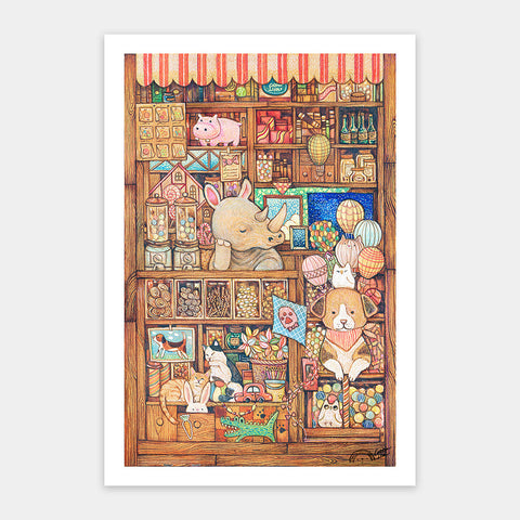 Pintoo H2428 Rhino's Shop by Cotton Lion - 600 Piece Jigsaw Puzzle