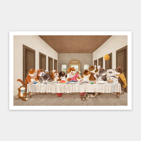 Pintoo H3182 Cats's Last Supper - 1000 Piece Jigsaw Puzzle by Nyangsongi