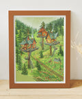 Pintoo H3499 Forest Tree Houses - 1200 Piece Jigsaw Puzzle by Julia Vaihicheva