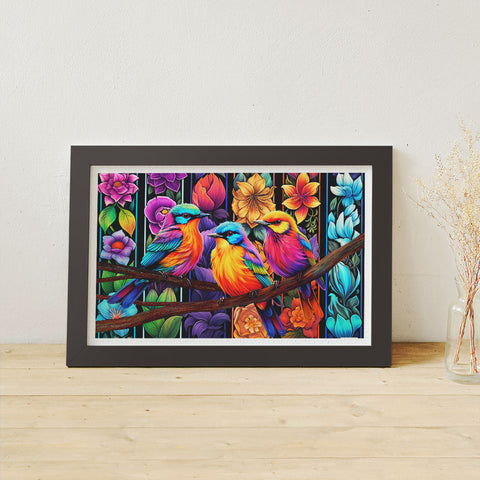 Pintoo H3551 Colors Carnival - Kingfisher Among Flowers - 1000 Piece Jigsaw Puzzle by Bigelow Illustrations