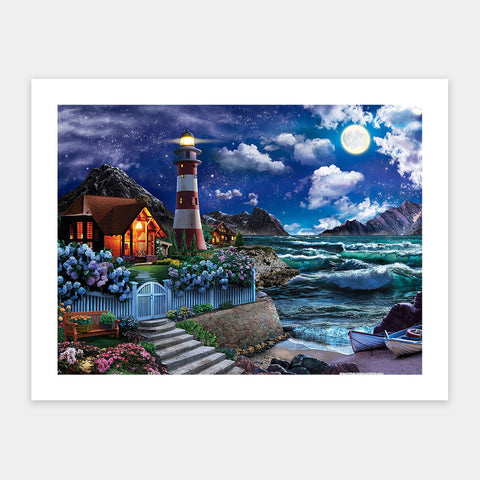 Pintoo H3565 Lighthouse in the Night by Image World - 300 Piece Jigsaw Puzzle