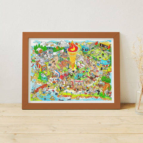 Pintoo H3697 The Burning Olympic Flame - 1200 Piece Jigsaw Puzzle