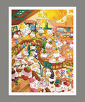 Pintoo H3750 Bana Rabbit Café & Puzzle Shop - 1200 Piece Jigsaw Puzzle by Bananini