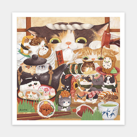 Pintoo H3875 Cat Sushi Shop - 900 Piece Jigsaw Puzzle by Keyto
