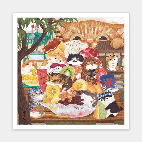 Pintoo H3876 Cat Ice Cream Shop - 900 Piece Jigsaw Puzzle by Keyto