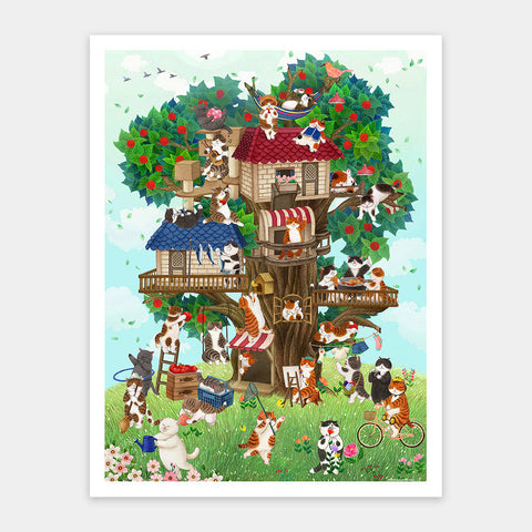 Pintoo H3943 Color Cat Tree - 1200 Piece Jigsaw Puzzle by Nyangsongi