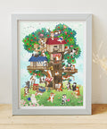 Pintoo H3943 Color Cat Tree - 1200 Piece Jigsaw Puzzle by Nyangsongi