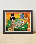 Pintoo H4052 A Few Rounds of Meow Generals - Mahjong Friends Kitten - 1200 Piece Jigsaw Puzzle by Niuniu in Famous Paintings