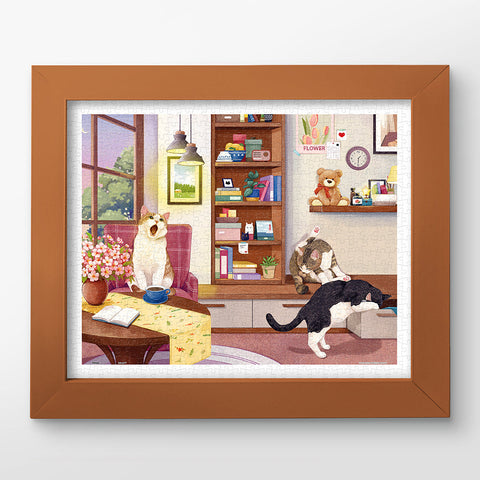 Pintoo H4084 Cat Life at Sunset - 500 Piece Jigsaw Puzzle by Myowntime