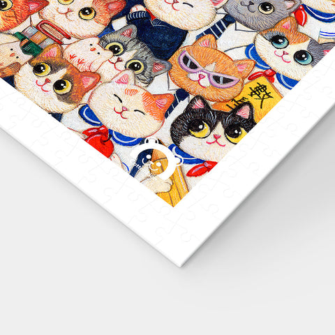 Pintoo H4096 Meow Class - 600 Piece Jigsaw Puzzle by Cotton Lion