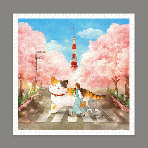Pintoo - Into the Cherry Blossom - Showpiece 900 Pieces [H4223] - Limduey