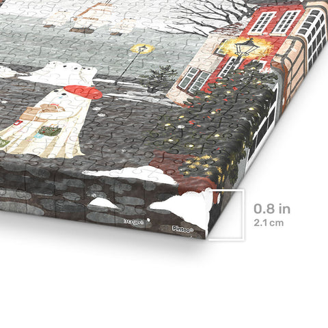 Pintoo HN1475 Harbor's First Snow - 366 Piece Jigsaw Puzzle by Katherine Blower
