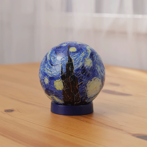 Pintoo J1112 The Starry Night, June 1889 by Vincent van Gogh - Puzzle Sphere Light Jigsaw Puzzle