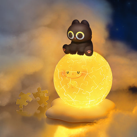 Pintoo J1171 Moomoon on the Moon - Puzzle Sphere Light Jigsaw Puzzle by Little Oil Art