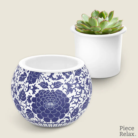 Pintoo K1101 Oriental Floral Ornament - Flower Pot Jigsaw Puzzle