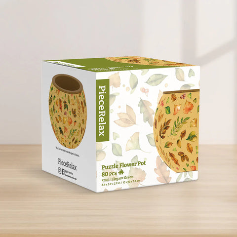 Pintoo K1105 Elegant Green - Flower Pot Jigsaw Puzzle