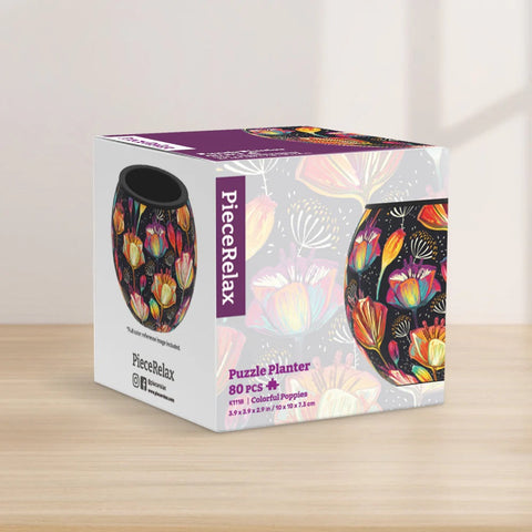 Pintoo K1118 Colorful Poppies - Flower Pot Jigsaw Puzzle