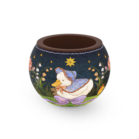 Pintoo K1128 The Dreamy Duck - Flower Pot Jigsaw Puzzle