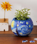 PieceRelax - The Starry Night - Puzzle Planter [K1153] - Vincent Van Gogh